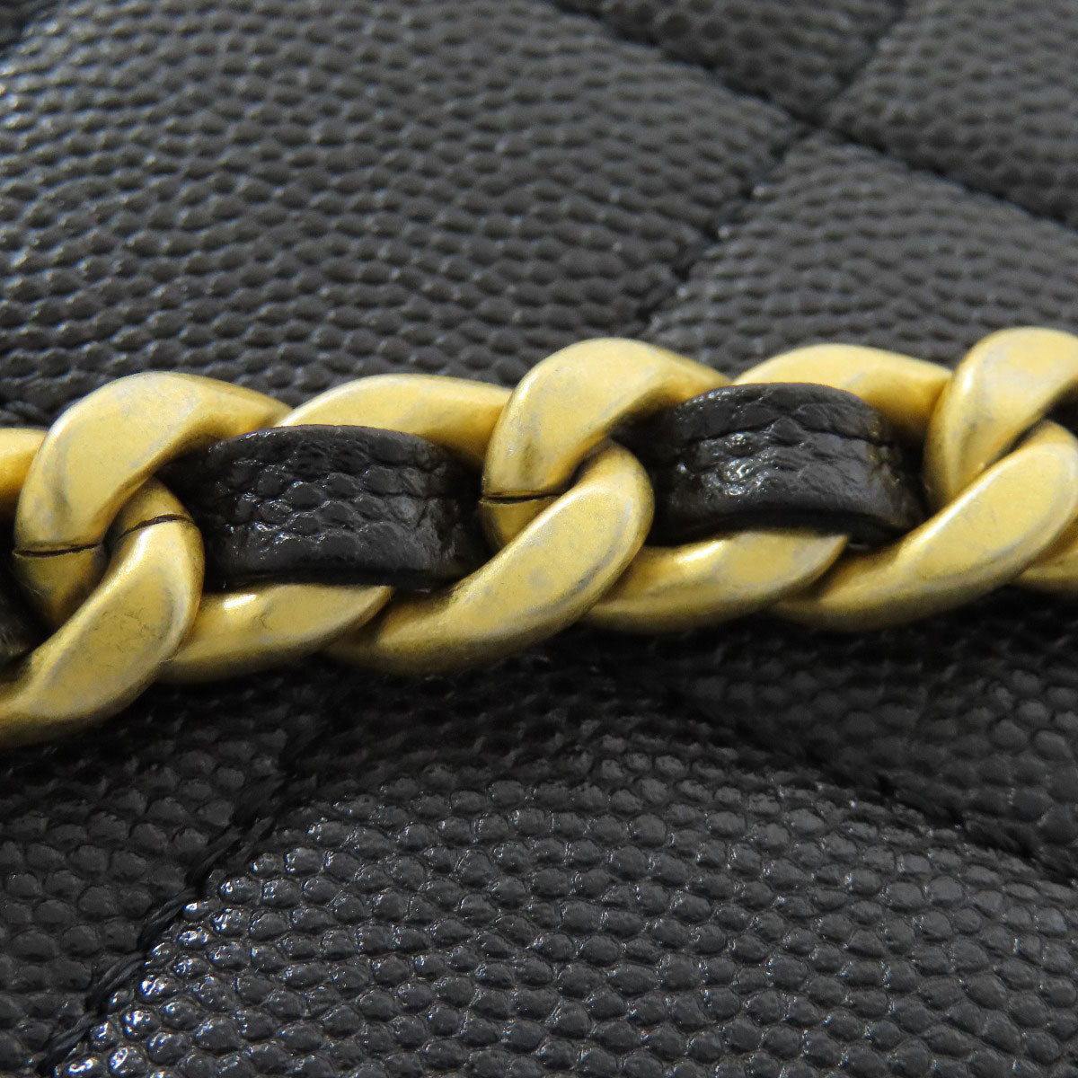 CHANEL シャネル マトラッセ ゴールド金具 2WAY ショルダーバッグ グレインド カーフスキン レディース 中古