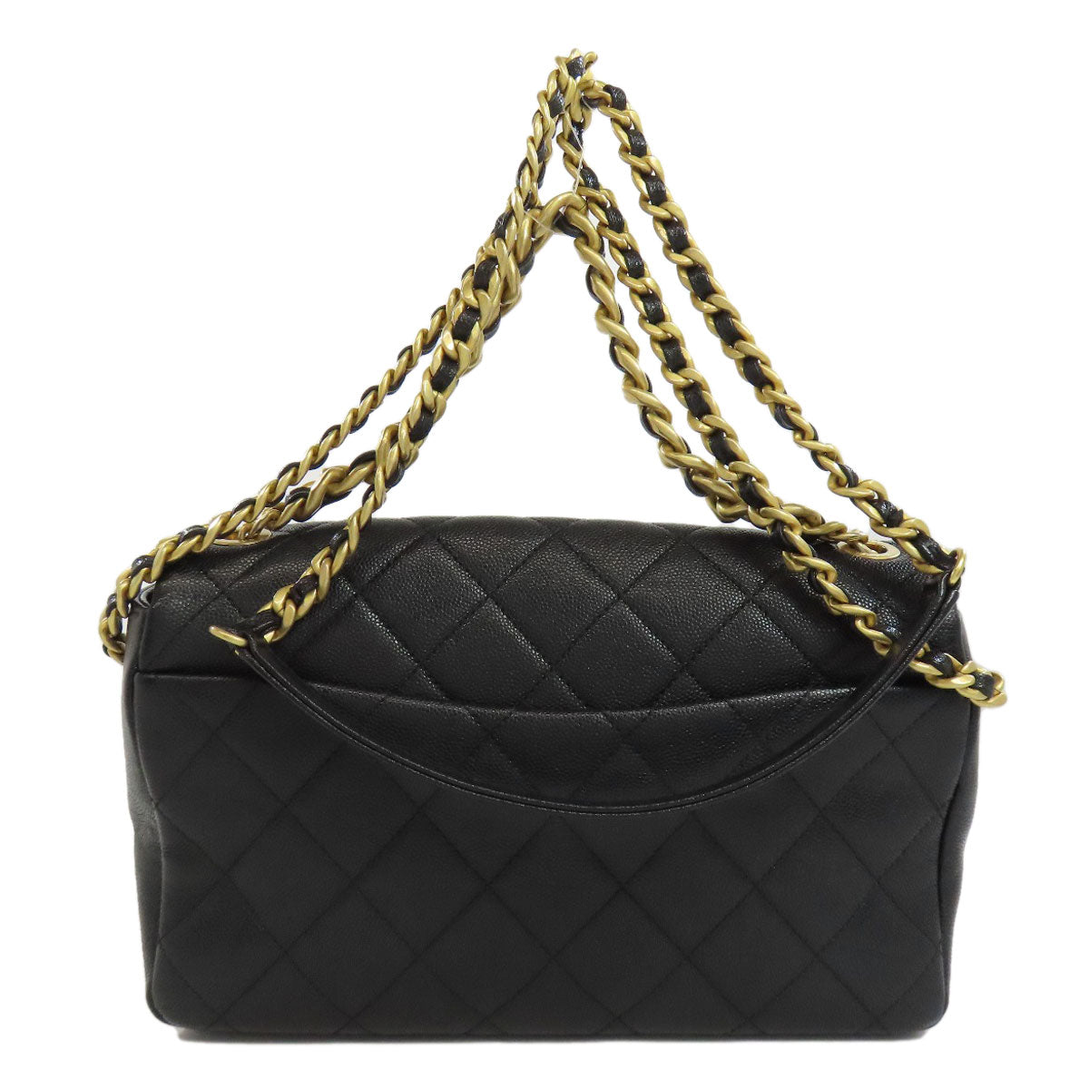 CHANEL シャネル マトラッセ ゴールド金具 2WAY ショルダーバッグ グレインド カーフスキン レディース 中古