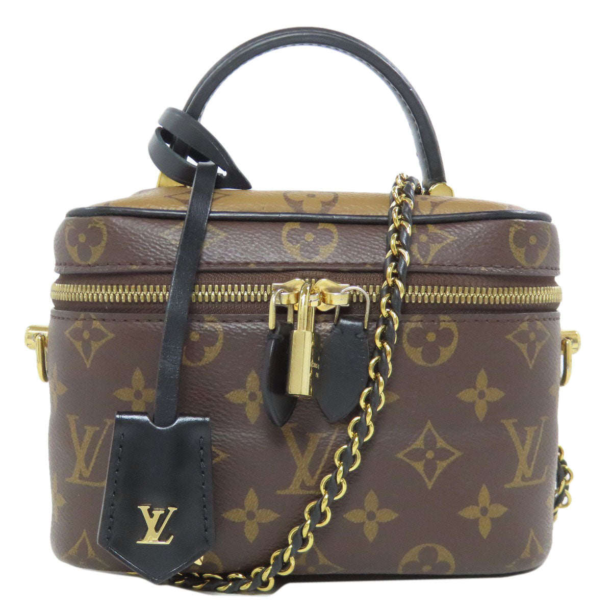 LOUIS VUITTON ルイヴィトン M45165 ヴァニティNV PM ハンドバッグ モノグラムリバース レディース 中古