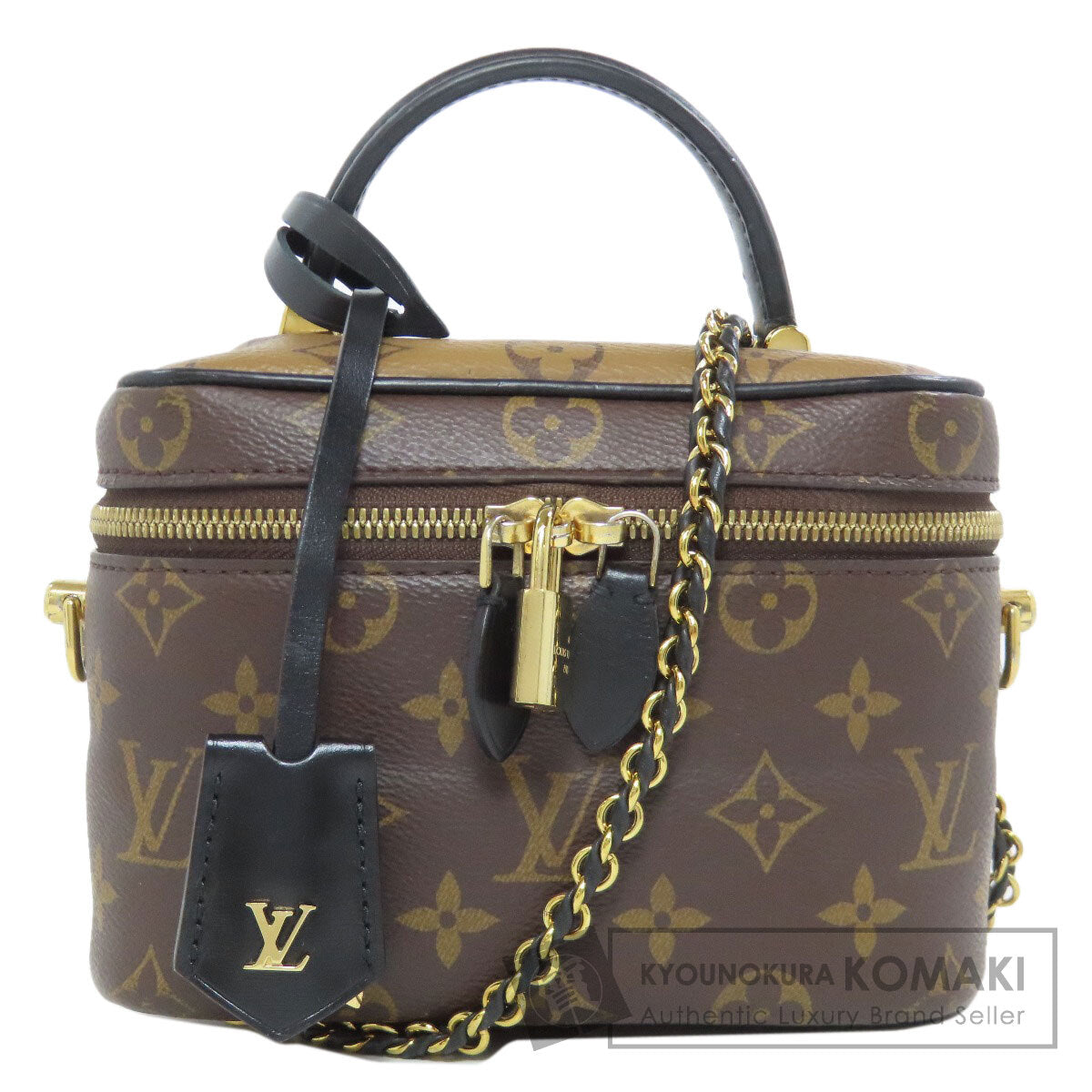 LOUIS VUITTON ルイヴィトン M45165 ヴァニティNV PM ハンドバッグ モノグラムリバース レディース 中古