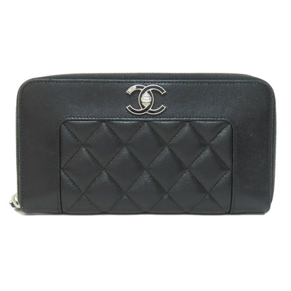 CHANEL シャネル マドモアゼル シルバー金具 長財布（小銭入れあり） ラムスキン レディース 中古