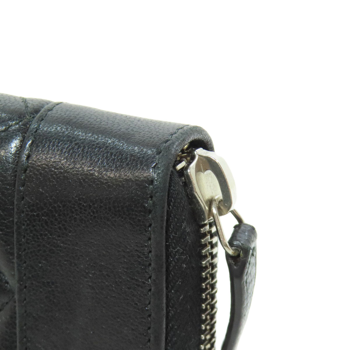 CHANEL シャネル マドモアゼル シルバー金具 長財布（小銭入れあり） ラムスキン レディース 中古