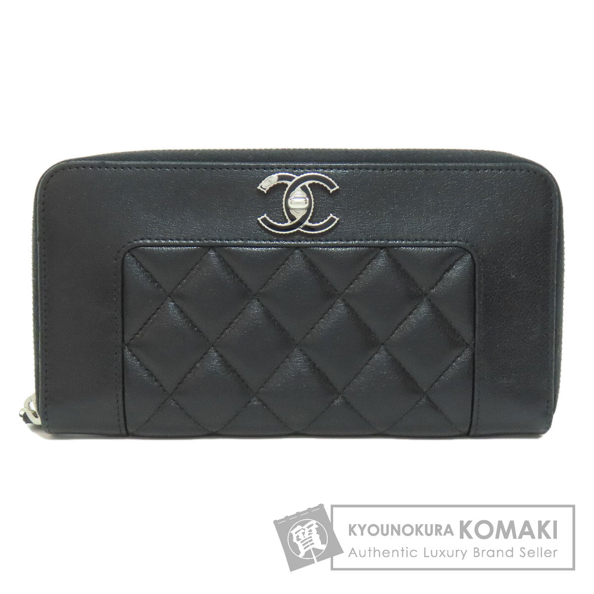 CHANEL シャネル マドモアゼル シルバー金具 長財布（小銭入れあり） ラムスキン レディース 中古