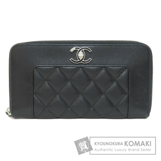 CHANEL シャネル マドモアゼル シルバー金具 長財布（小銭入れあり） ラムスキン レディース 中古
