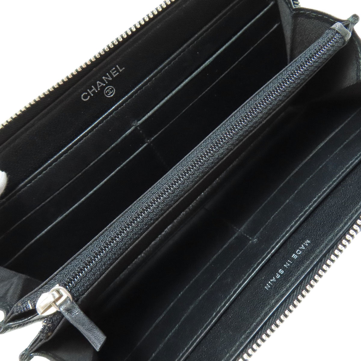 CHANEL シャネル マドモアゼル シルバー金具 長財布（小銭入れあり） ラムスキン レディース 中古