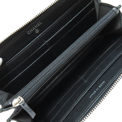 CHANEL シャネル マドモアゼル シルバー金具 長財布（小銭入れあり） ラムスキン レディース 中古