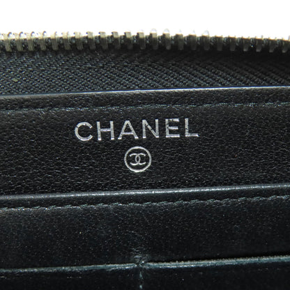 CHANEL シャネル マドモアゼル シルバー金具 長財布（小銭入れあり） ラムスキン レディース 中古