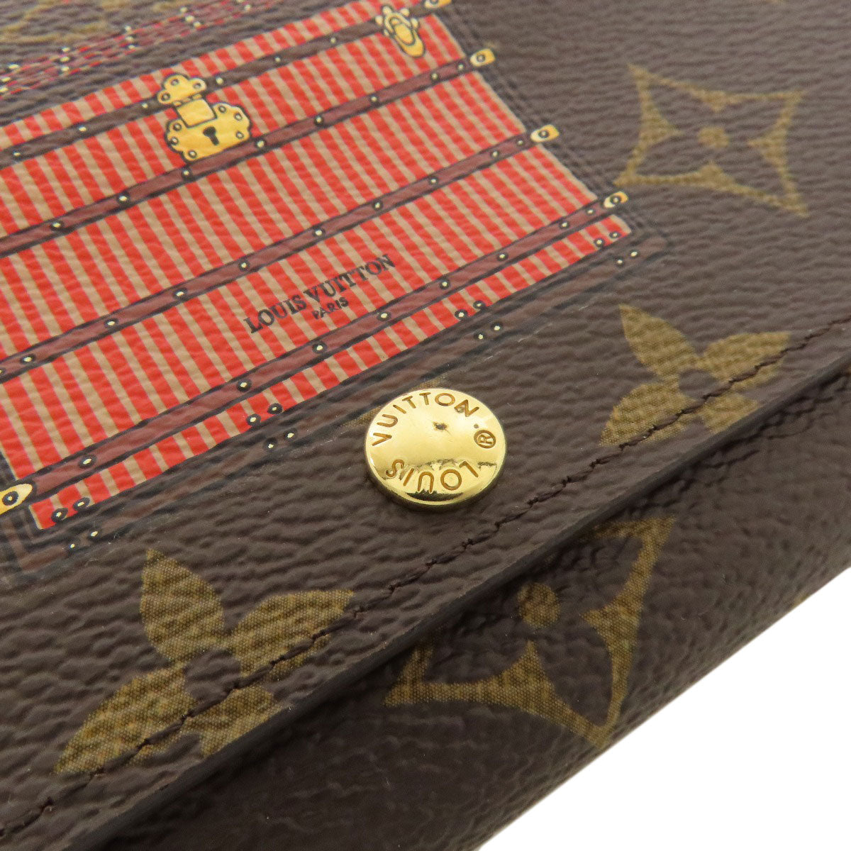 LOUIS VUITTON ルイヴィトン M60415 ポルトフォイユ・サラ トランク 長財布（小銭入れあり） モノグラムキャンバス レディース 中古
