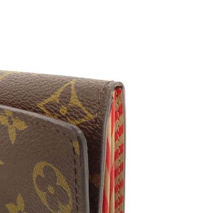LOUIS VUITTON ルイヴィトン M60415 ポルトフォイユ・サラ トランク 長財布（小銭入れあり） モノグラムキャンバス レディース 中古