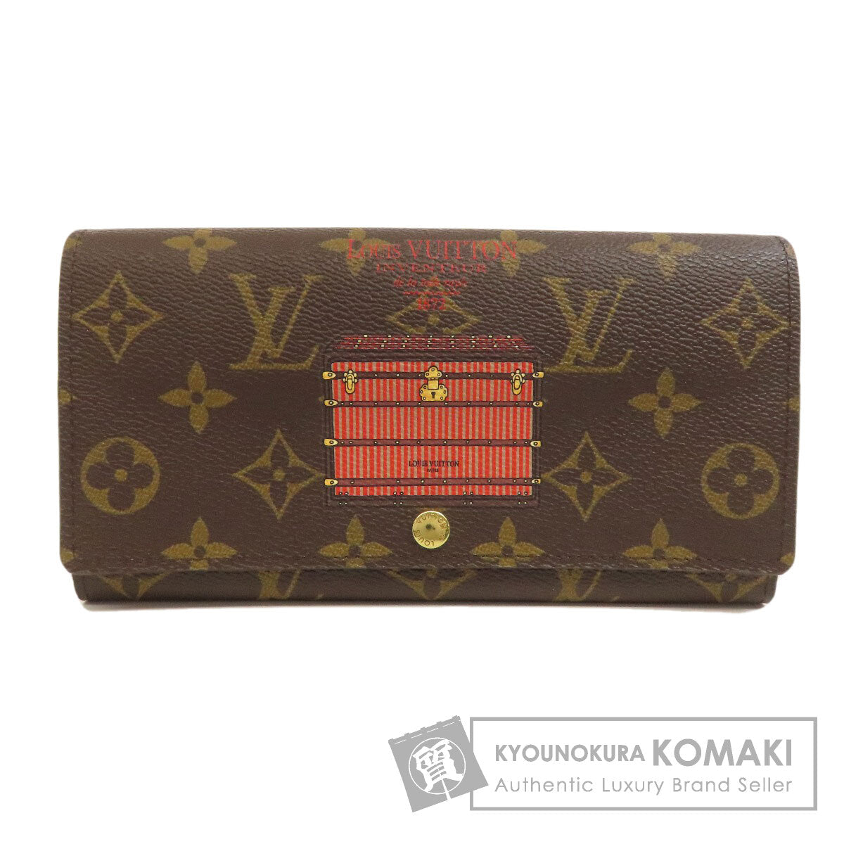 LOUIS VUITTON ルイヴィトン M60415 ポルトフォイユ・サラ トランク 長財布（小銭入れあり） モノグラムキャンバス レディース 中古