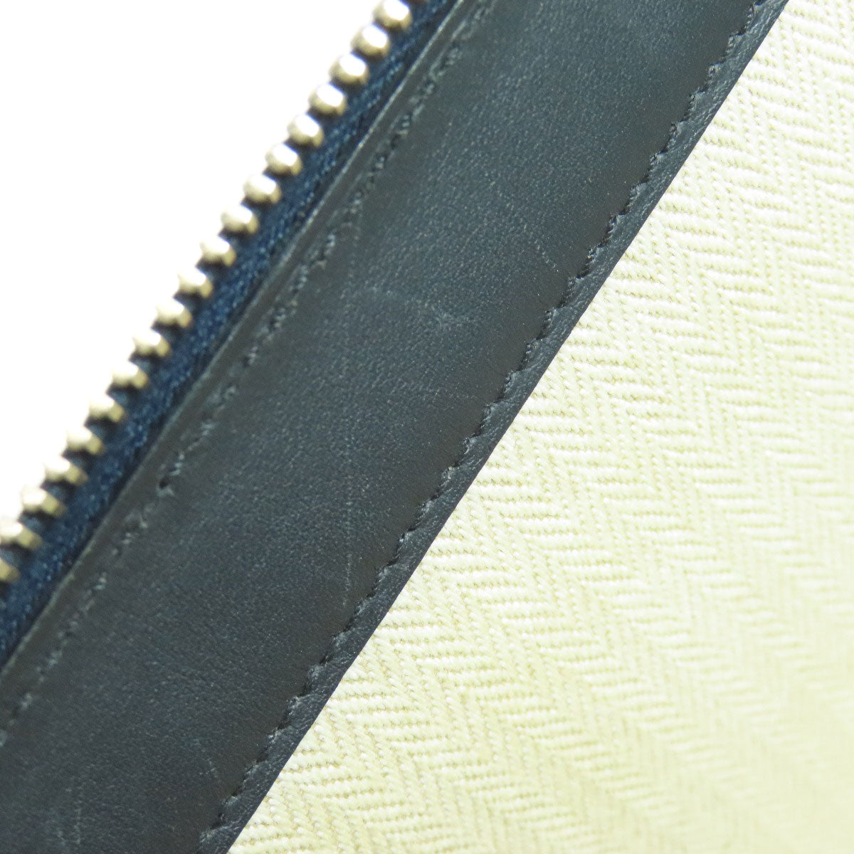 HERMES エルメス ストライプ クラッチバッグ レザー メンズ 中古