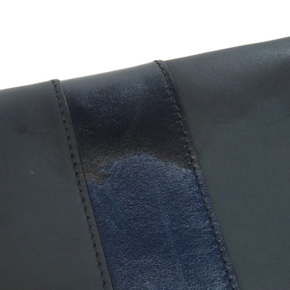 HERMES エルメス ストライプ クラッチバッグ レザー メンズ 中古