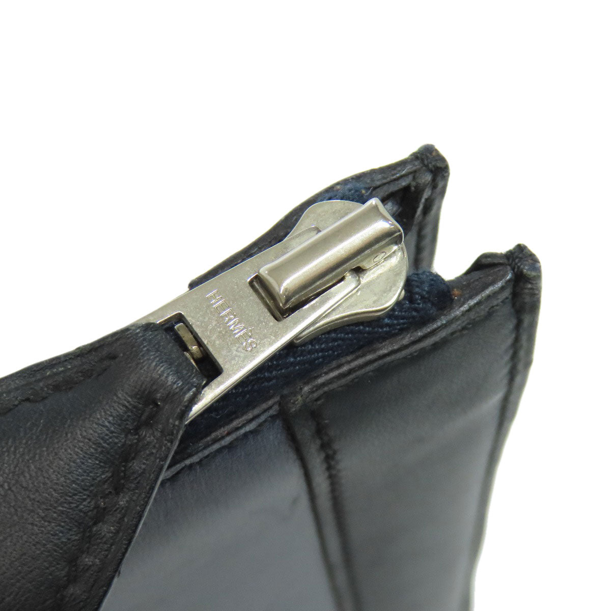 HERMES エルメス ストライプ クラッチバッグ レザー メンズ 中古