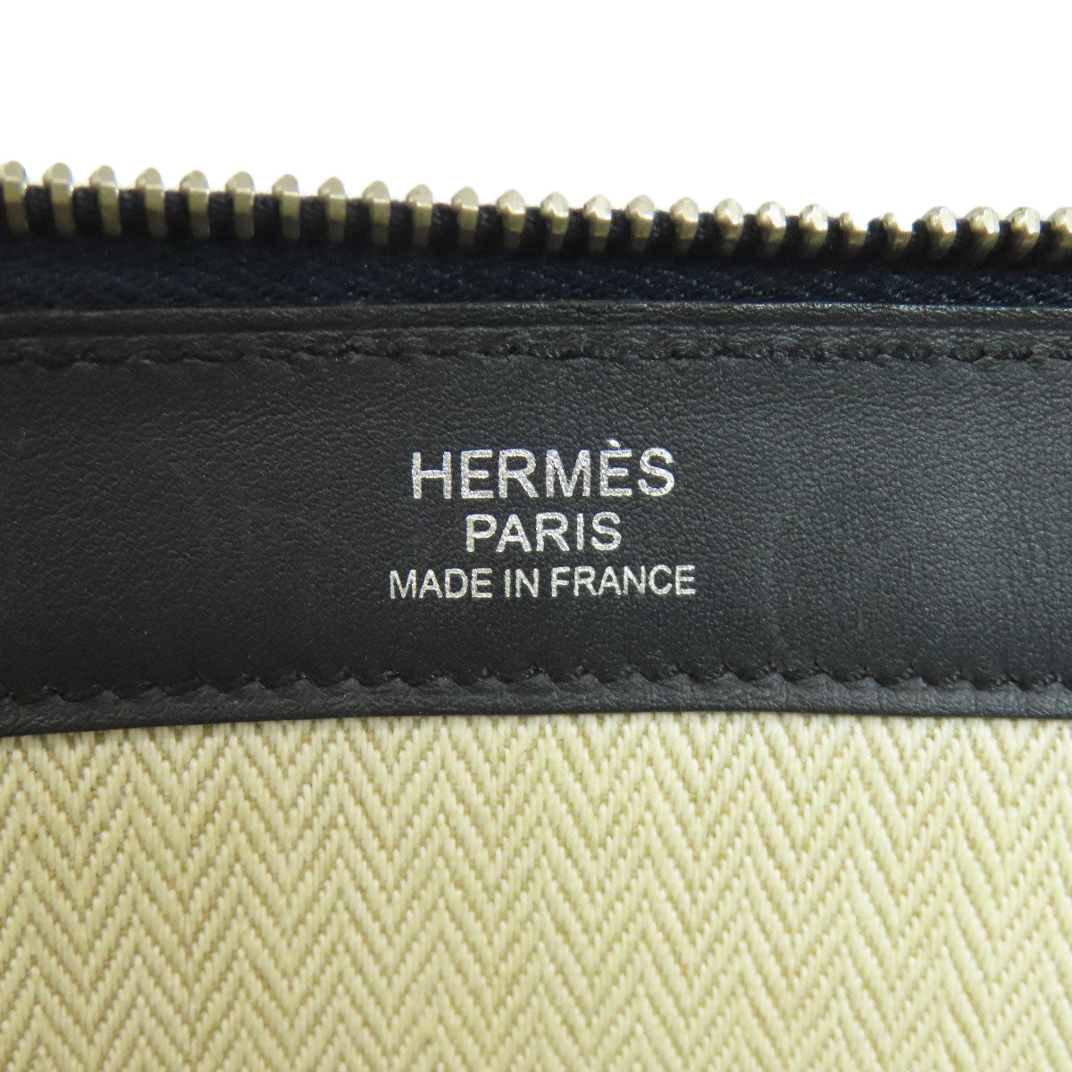 HERMES エルメス ストライプ クラッチバッグ レザー メンズ 中古