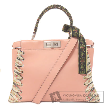 FENDI フェンディ ピーカブー リボンステッチ 2WAY ハンドバッグ カーフ レディース 中古