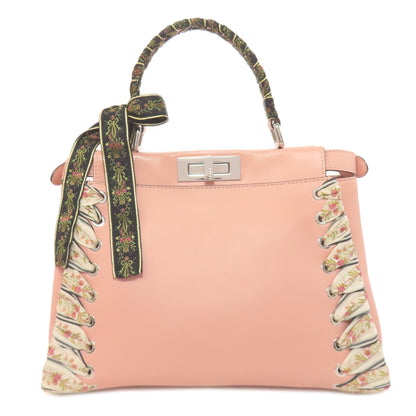 FENDI フェンディ ピーカブー リボンステッチ 2WAY ハンドバッグ カーフ レディース 中古