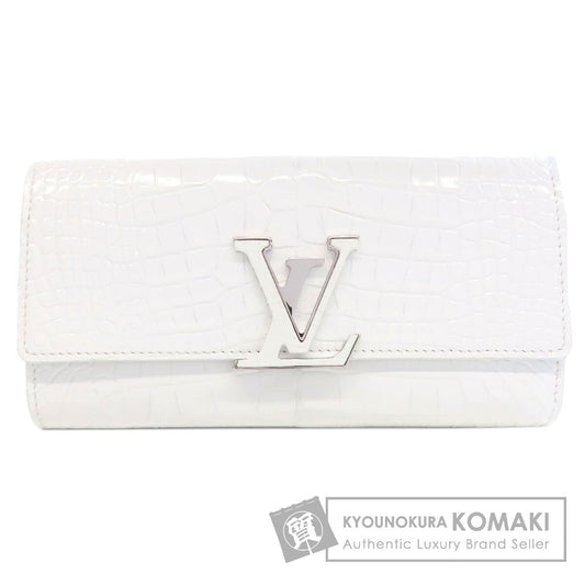 LOUIS VUITTON ルイヴィトン N93894 ポルトフォイユ・カプシーヌ 長財布（小銭入れあり） クロコダイル レディース 中古