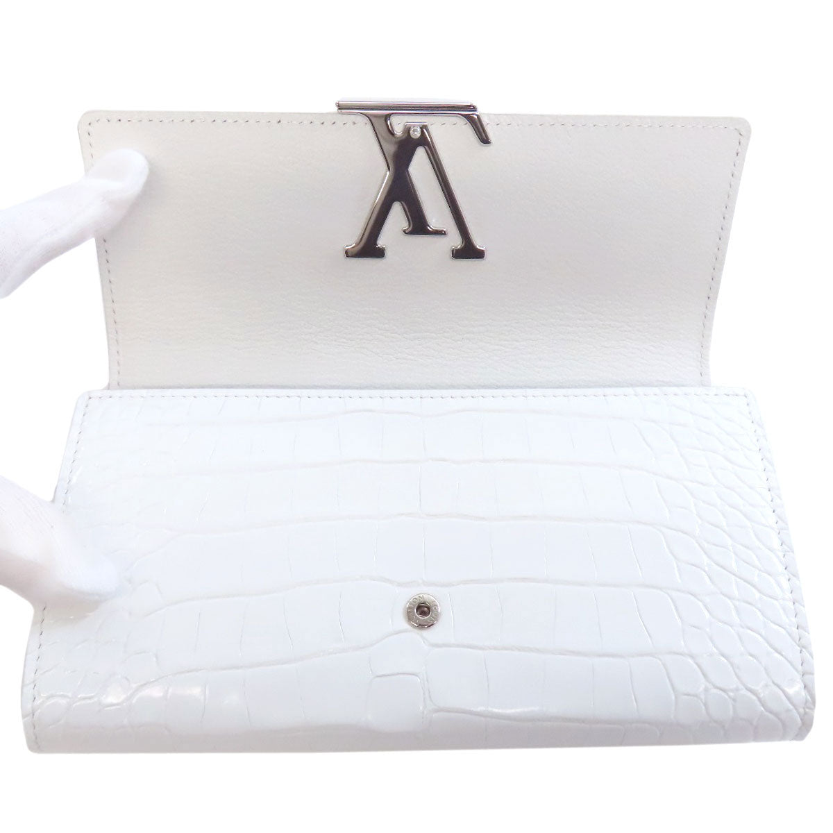 LOUIS VUITTON ルイヴィトン N93894 ポルトフォイユ・カプシーヌ 長財布（小銭入れあり） クロコダイル レディース 中古