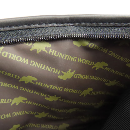 HUNTING WORLD ハンティングワールド ロゴ ショルダーバッグ キャンバス レディース 中古