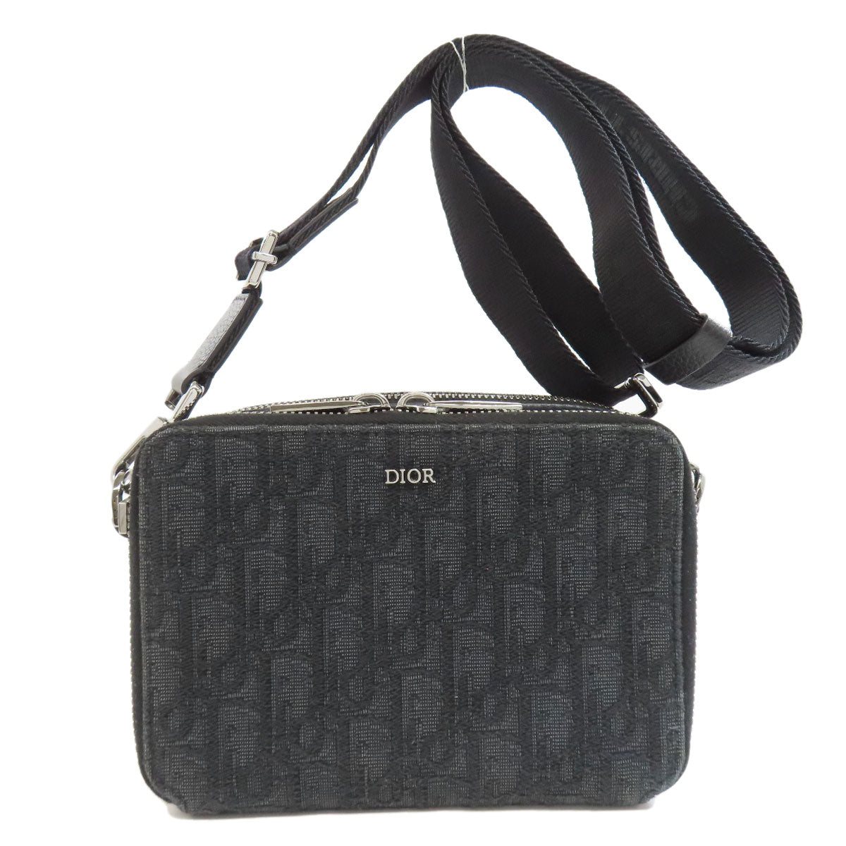 CHRISTIAN DIOR クリスチャンディオール オブリーク ショルダーバッグ キャンバス レディース 中古