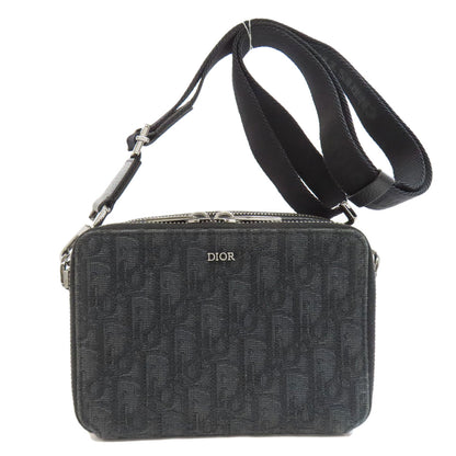 CHRISTIAN DIOR クリスチャンディオール オブリーク ショルダーバッグ キャンバス レディース 中古
