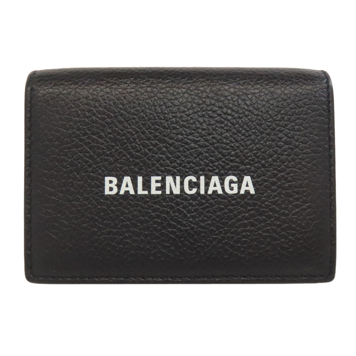 BALENCIAGA バレンシアガ 594312 ロゴ 三つ折り財布 二つ折り財布（小銭入れあり） レザー レディース 中古