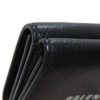 BALENCIAGA バレンシアガ 594312 ロゴ 三つ折り財布 二つ折り財布（小銭入れあり） レザー レディース 中古