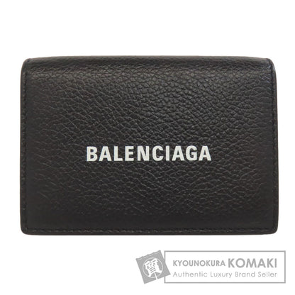 BALENCIAGA バレンシアガ 594312 ロゴ 三つ折り財布 二つ折り財布（小銭入れあり） レザー レディース 中古