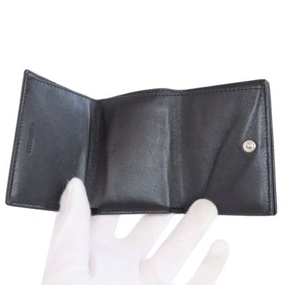 BALENCIAGA バレンシアガ 594312 ロゴ 三つ折り財布 二つ折り財布（小銭入れあり） レザー レディース 中古