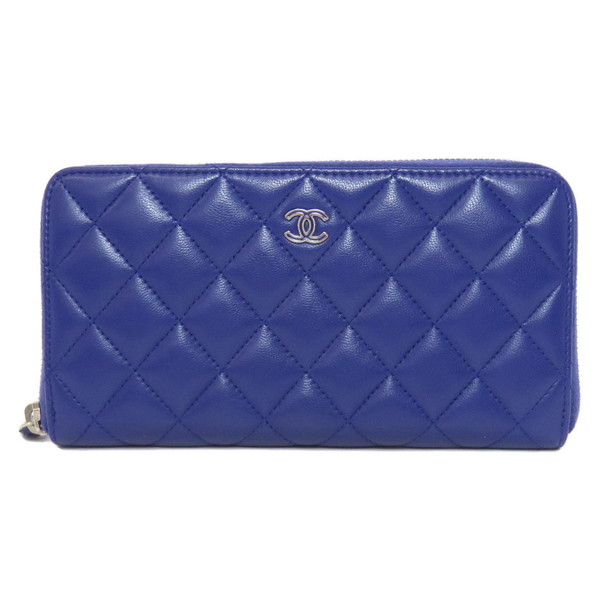 CHANEL シャネル マトラッセ ココマーク　シルバー金具 長財布（小銭入れあり） ラムスキン レディース 中古