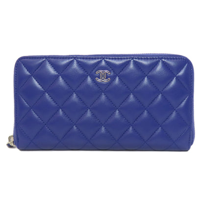 CHANEL シャネル マトラッセ ココマーク　シルバー金具 長財布（小銭入れあり） ラムスキン レディース 中古