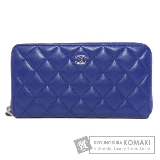 CHANEL シャネル マトラッセ ココマーク　シルバー金具 長財布（小銭入れあり） ラムスキン レディース 中古