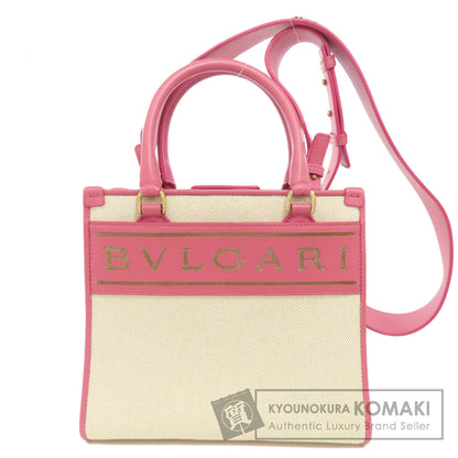 BVLGARI ブルガリ 2WAY ハンドバッグ キャンバス レディース 中古