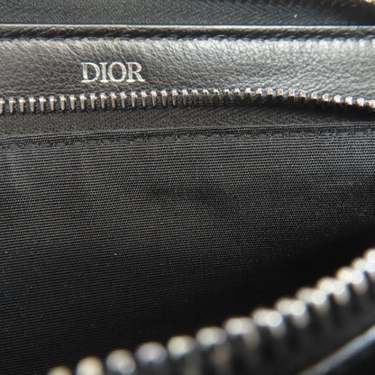 CHRISTIAN DIOR クリスチャンディオール ロングジップウォレット オブリーク トロッター柄 長財布（小銭入れあり） キャンバス レディース 中古