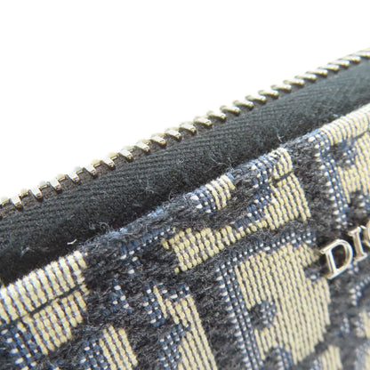 CHRISTIAN DIOR クリスチャンディオール ロングジップウォレット オブリーク トロッター柄 長財布（小銭入れあり） キャンバス レディース 中古