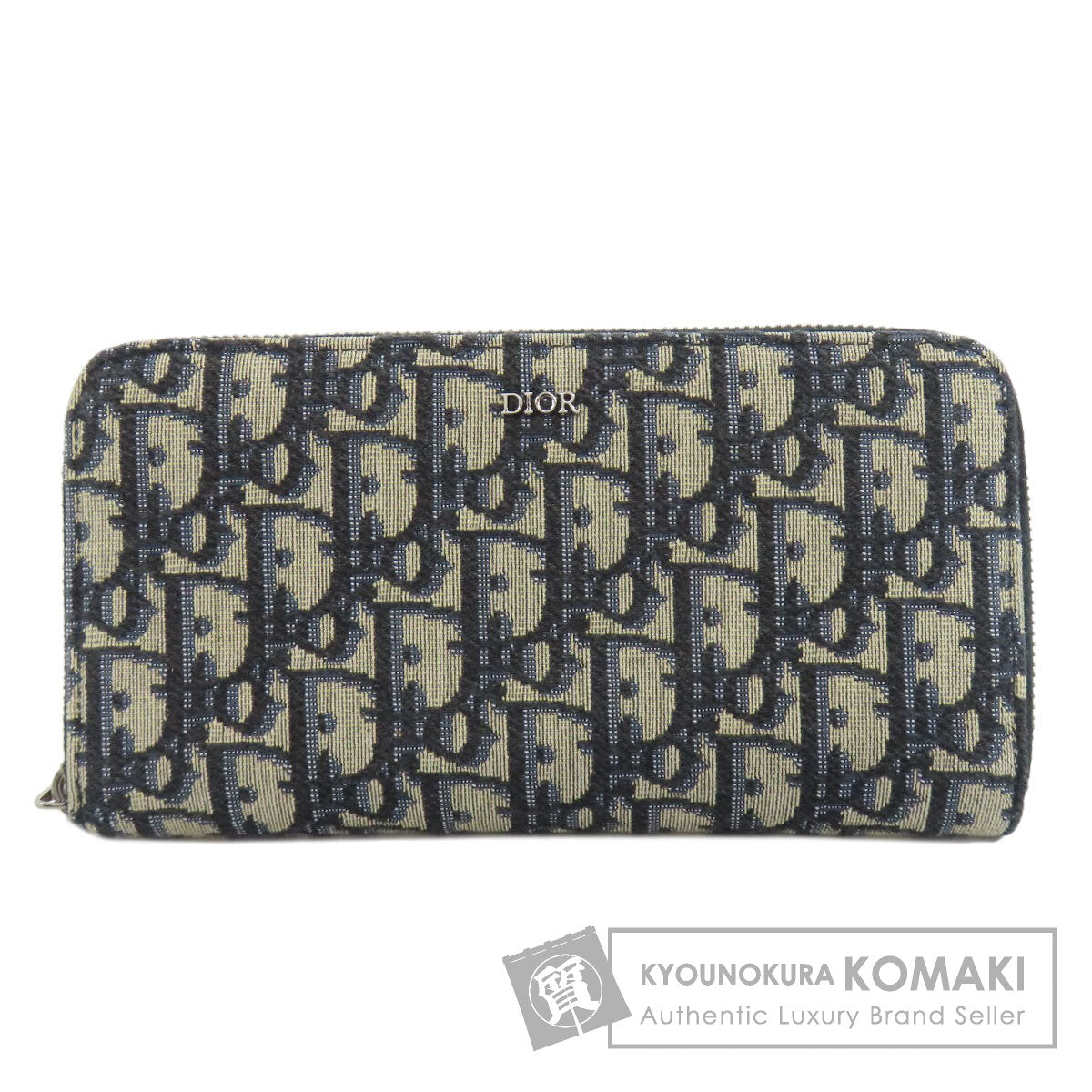 CHRISTIAN DIOR クリスチャンディオール ロングジップウォレット オブリーク トロッター柄 長財布（小銭入れあり） キャンバス レディース 中古