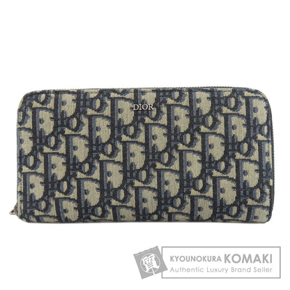 CHRISTIAN DIOR クリスチャンディオール ロングジップウォレット オブリーク トロッター柄 長財布（小銭入れあり） キャンバス レディース 中古