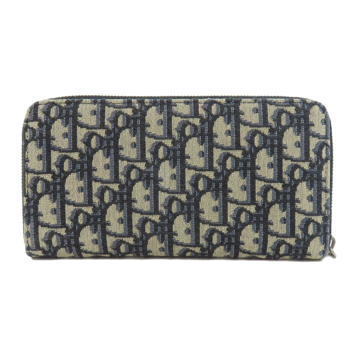CHRISTIAN DIOR クリスチャンディオール ロングジップウォレット オブリーク トロッター柄 長財布（小銭入れあり） キャンバス レディース 中古