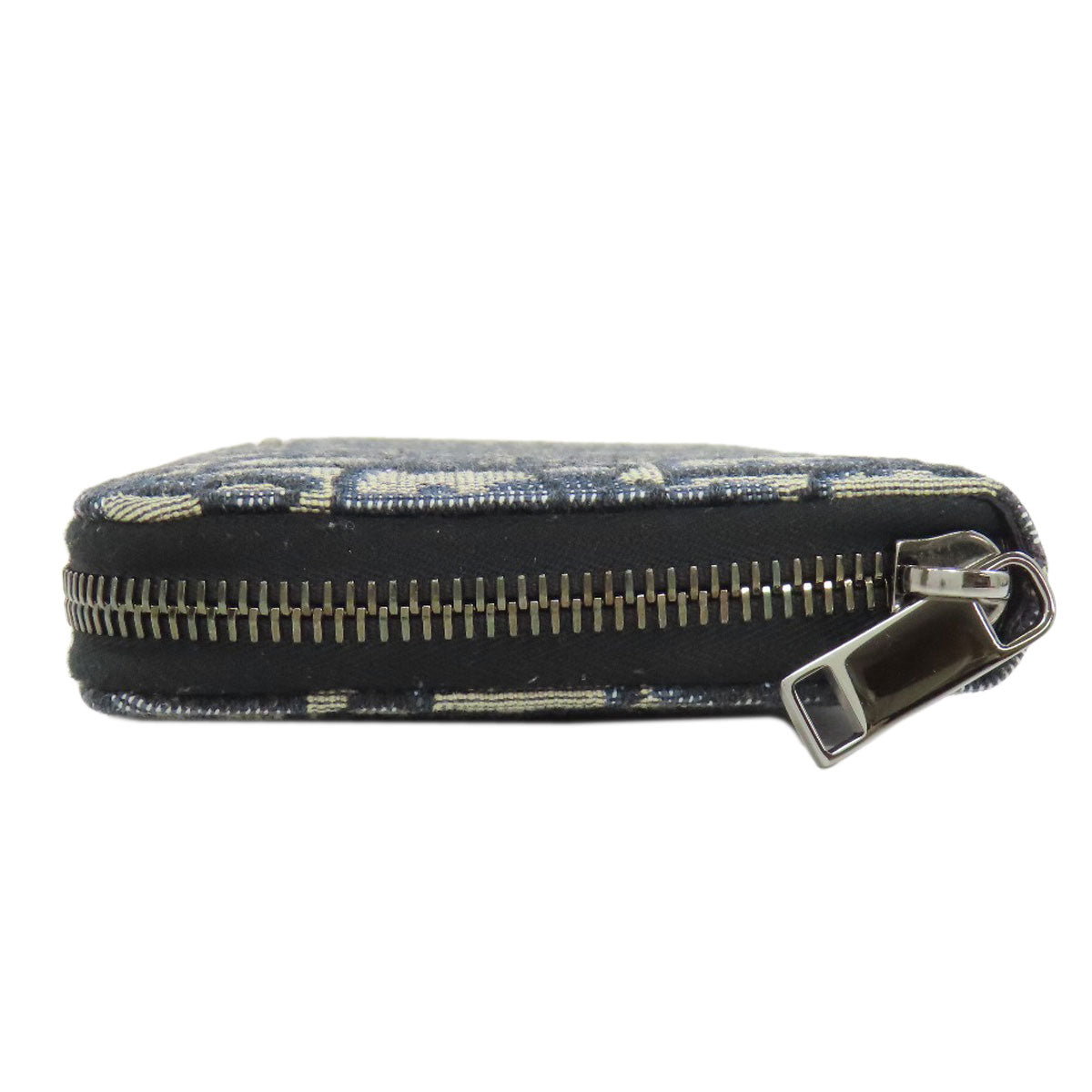 CHRISTIAN DIOR クリスチャンディオール ロングジップウォレット オブリーク トロッター柄 長財布（小銭入れあり） キャンバス レディース 中古