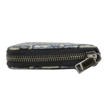 CHRISTIAN DIOR クリスチャンディオール ロングジップウォレット オブリーク トロッター柄 長財布（小銭入れあり） キャンバス レディース 中古