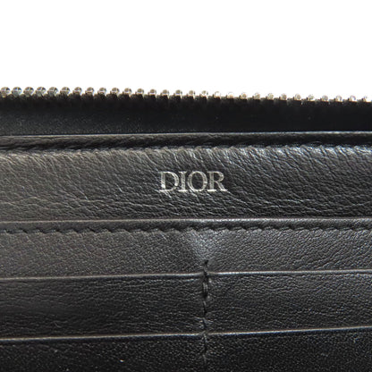 CHRISTIAN DIOR クリスチャンディオール ロングジップウォレット オブリーク トロッター柄 長財布（小銭入れあり） キャンバス レディース 中古