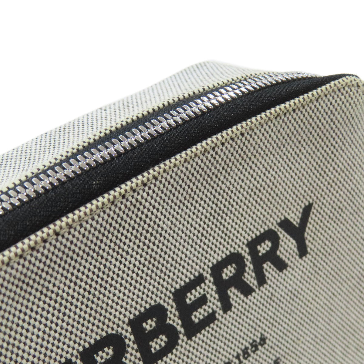 BURBERRY バーバリー ロゴ ショルダーバッグ キャンバス レディース 中古