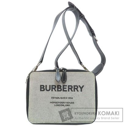 BURBERRY バーバリー ロゴ ショルダーバッグ キャンバス レディース 中古