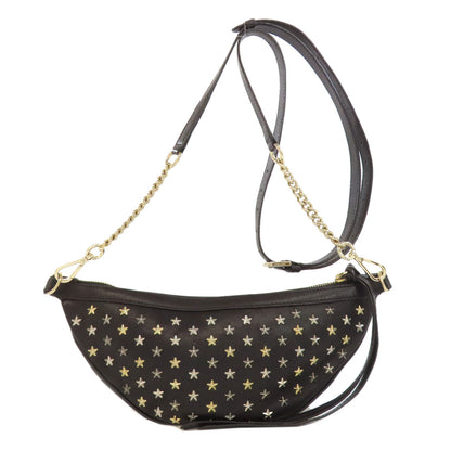 Jimmy Choo ジミーチュウ スターモチーフ スタッズ ショルダーバッグ レザー レディース 中古