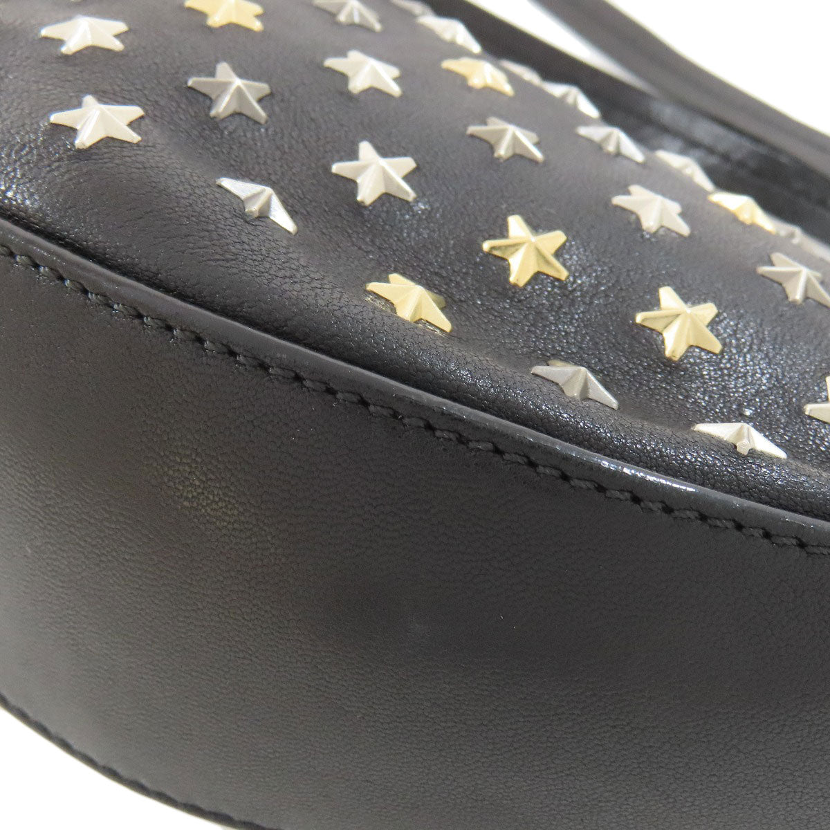 Jimmy Choo ジミーチュウ スターモチーフ スタッズ ショルダーバッグ レザー レディース 中古