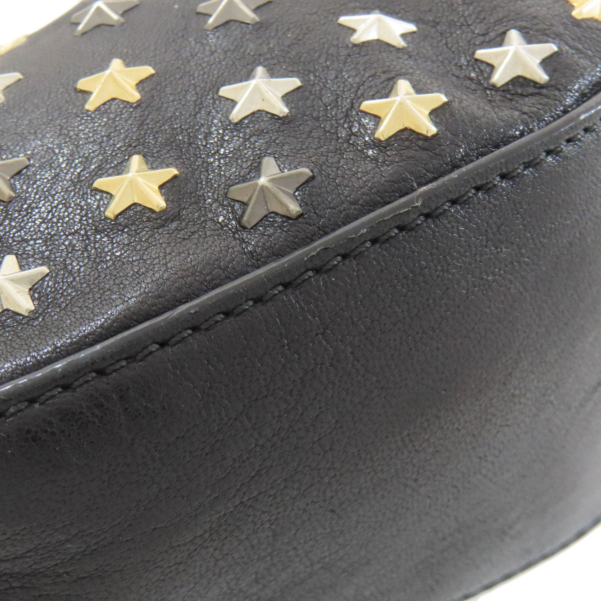 Jimmy Choo ジミーチュウ スターモチーフ スタッズ ショルダーバッグ レザー レディース 中古