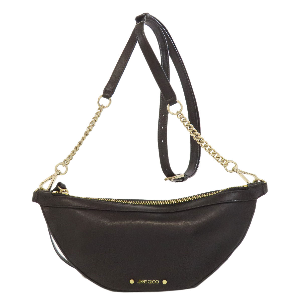Jimmy Choo ジミーチュウ スターモチーフ スタッズ ショルダーバッグ レザー レディース 中古