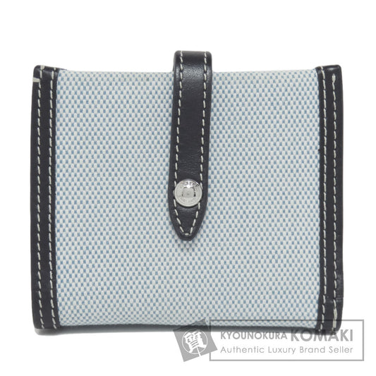 BURBERRY バーバリー ロゴ 二つ折り財布（小銭入れあり） キャンバス レディース 中古