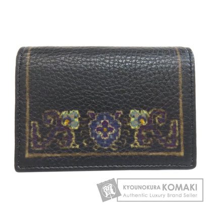 ETRO エトロ フラワーモチーフ カードケース レザー レディース 中古