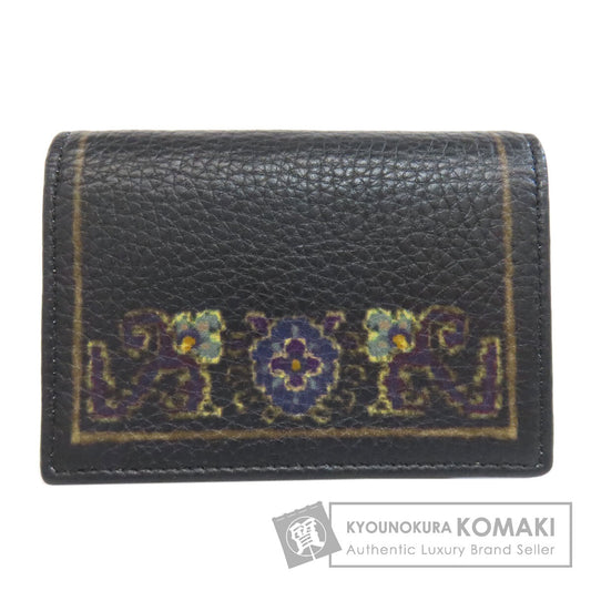ETRO エトロ フラワーモチーフ カードケース レザー レディース 中古